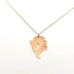 El yapımı at figürlü bakır kolye