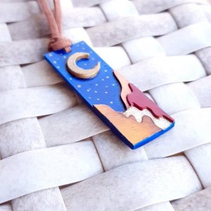 Gece temalı bohem kolye